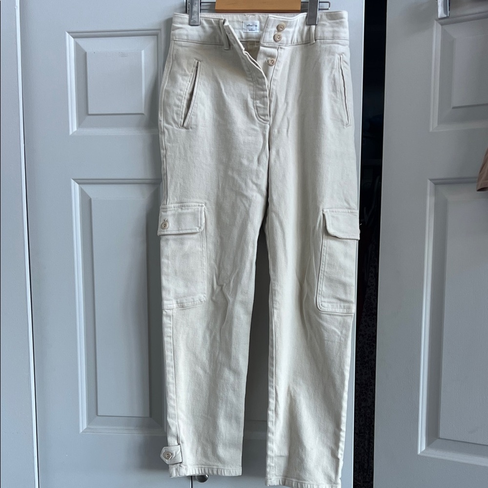 Wilfred Free Cream Cargo Button-Front Pants